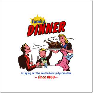 Holiday family dinner Posters and Art